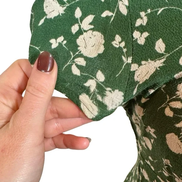 Rouje Ines Midi Dress in Green Floral size 36/US4